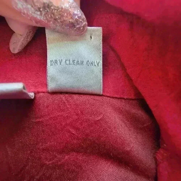 Chico's Brand Faux-Suede Shacket/Burgundy/ Size S - Picture 8 of 8